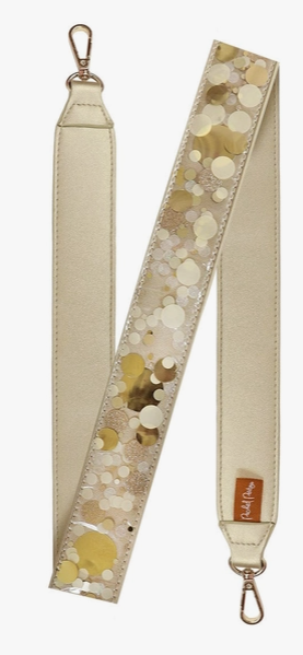 Good As Gold Confetti Bag Strap-Bags-Dear Me Southern Boutique, located in DeRidder, Louisiana