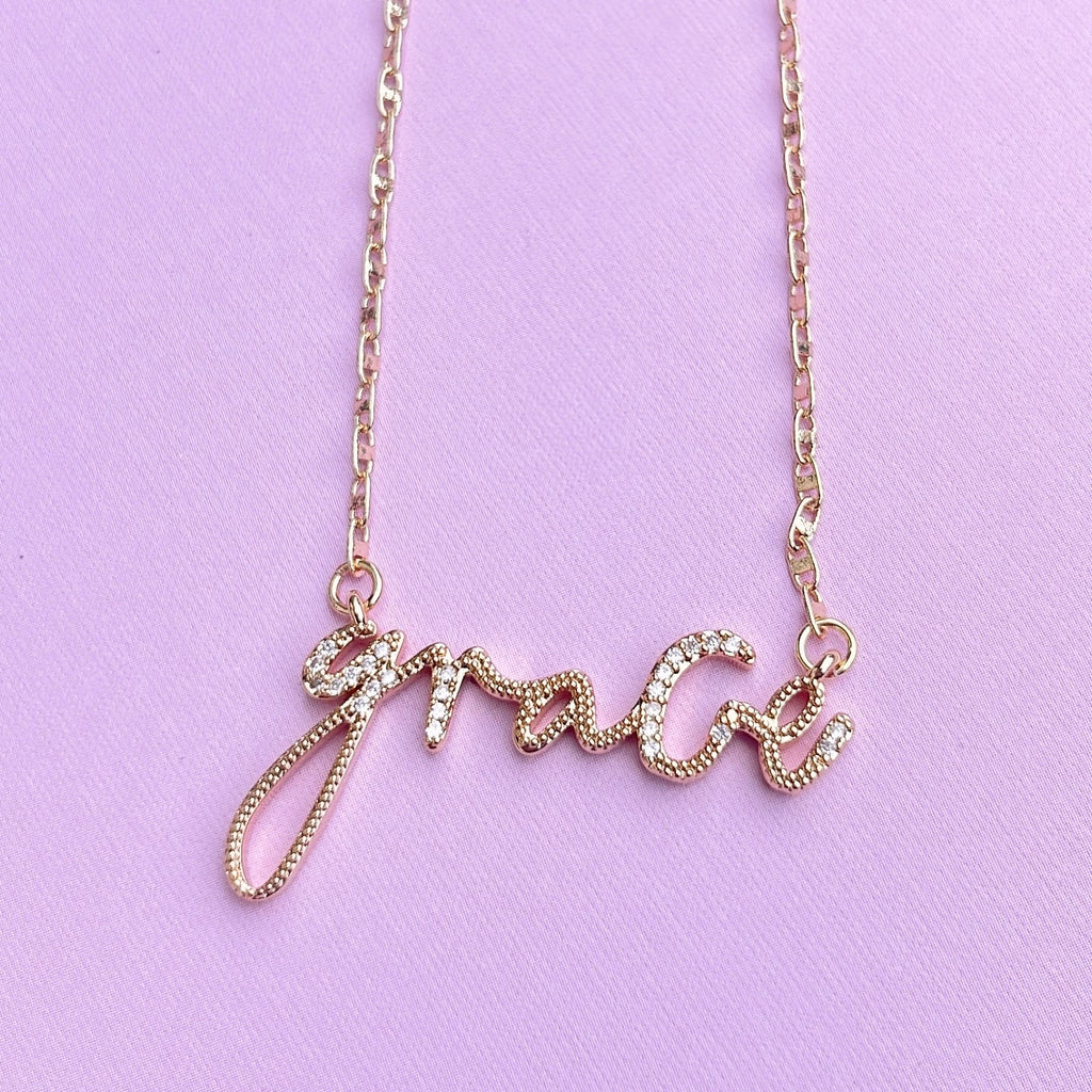 Grace Gold Necklace-Dear Me Southern Boutique, located in DeRidder, Louisiana