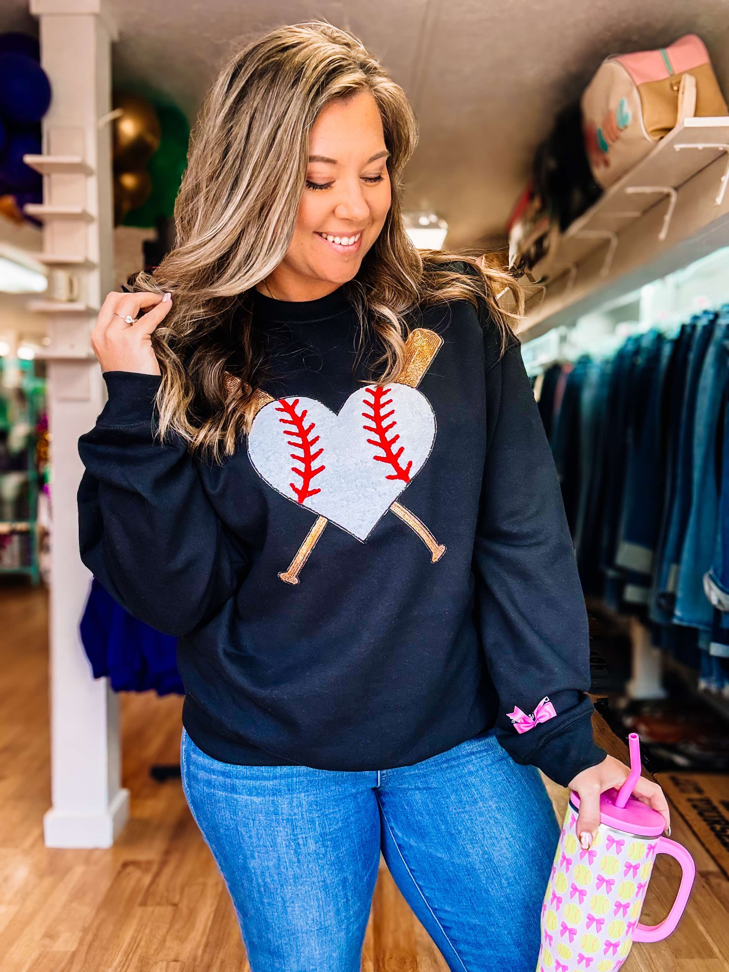 Grand Slam Glam Pullover-Graphic Tops-Dear Me Southern Boutique, located in DeRidder, Louisiana