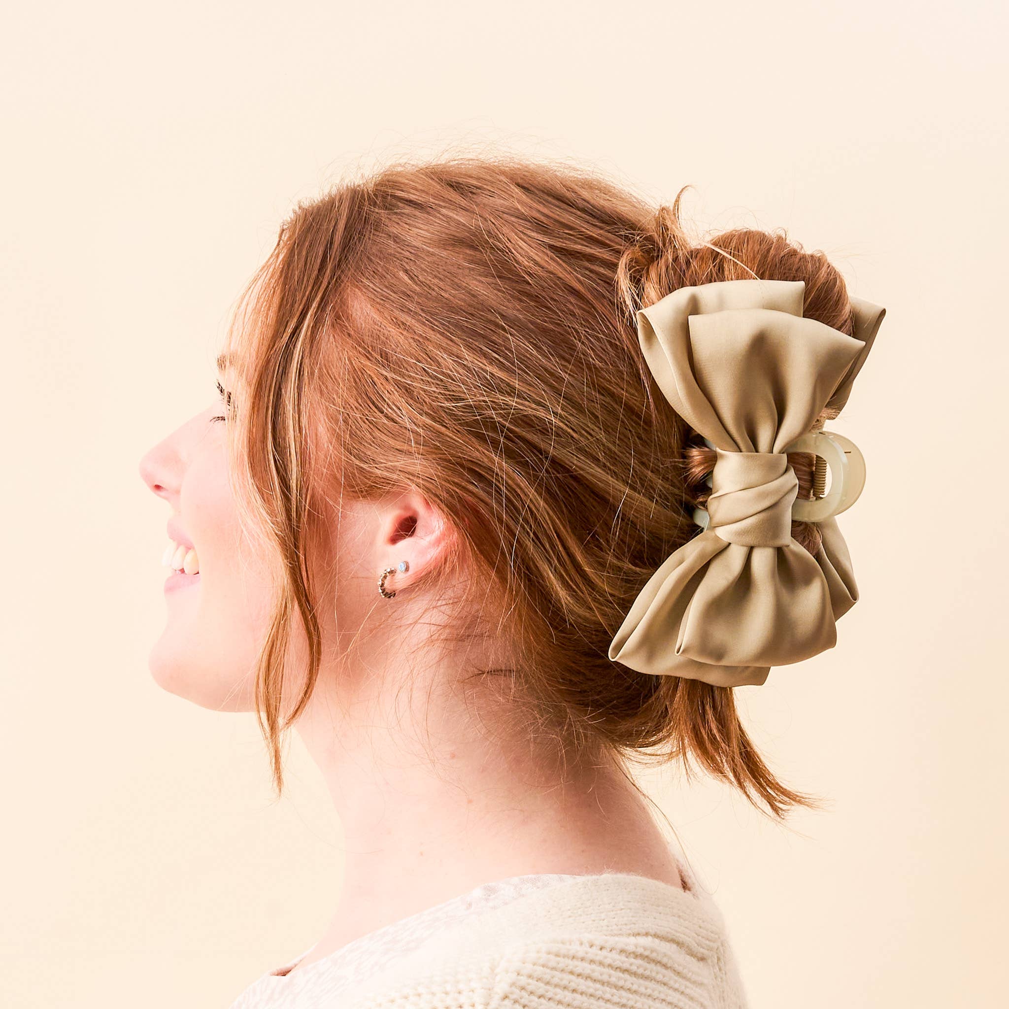 Green - Satin Bougie Bow Claw Clip-Hair Clips-Dear Me Southern Boutique, located in DeRidder, Louisiana