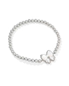 Haley Ivory Bow Bracelet-Silver-Jewelry-Dear Me Southern Boutique, located in DeRidder, Louisiana