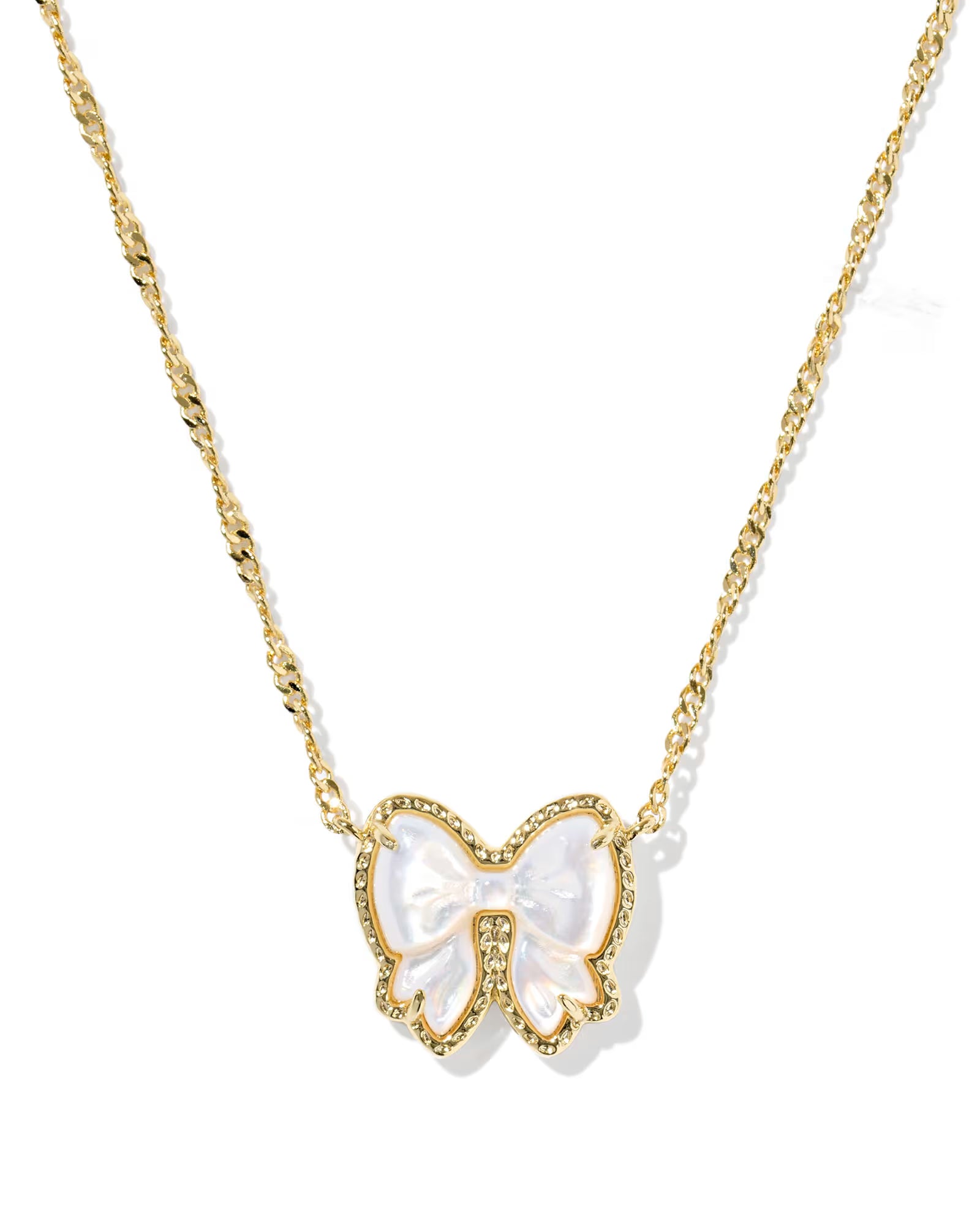 Haley Ivory Bow Necklace-Gold-Jewelry-Dear Me Southern Boutique, located in DeRidder, Louisiana