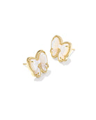 Haley Ivory Bow Stud Earrings-Gold-Jewelry-Dear Me Southern Boutique, located in DeRidder, Louisiana