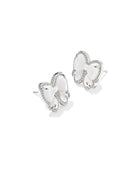Haley Ivory Bow Stud Earrings-Silver-Jewelry-Dear Me Southern Boutique, located in DeRidder, Louisiana