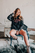 HalloQueen Black Destroyed Cloud Hoodie-Dear Me Southern Boutique, located in DeRidder, Louisiana