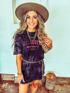 HalloQueen Black Mineral Wash Destroyed Tee-Dear Me Southern Boutique, located in DeRidder, Louisiana