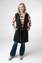 Harlow Long Vest - Black-clothing-Dear Me Southern Boutique, located in DeRidder, Louisiana