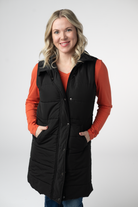 Harlow Long Vest - Black-clothing-Dear Me Southern Boutique, located in DeRidder, Louisiana