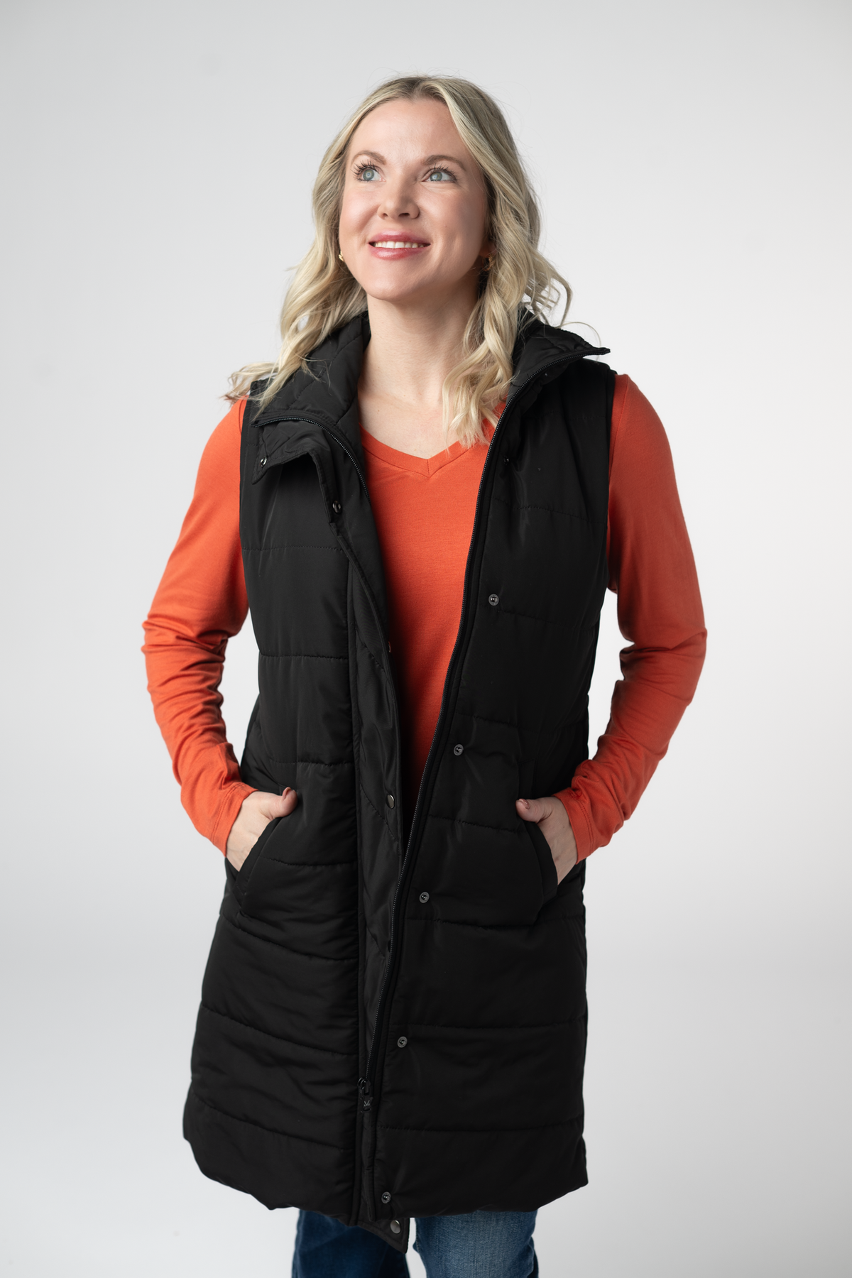 Harlow Long Vest - Black-clothing-Dear Me Southern Boutique, located in DeRidder, Louisiana