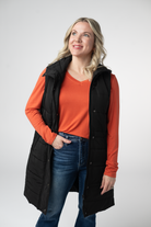 Harlow Long Vest - Black-clothing-Dear Me Southern Boutique, located in DeRidder, Louisiana