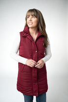 Harlow Long Vest - Burgundy-clothing-Dear Me Southern Boutique, located in DeRidder, Louisiana