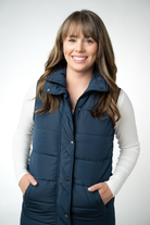 Harlow Long Vest - Navy-clothing-Dear Me Southern Boutique, located in DeRidder, Louisiana