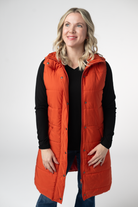 Harlow Long Vest - Pumpkin-clothing-Dear Me Southern Boutique, located in DeRidder, Louisiana