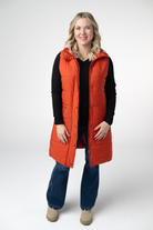 Harlow Long Vest - Pumpkin-clothing-Dear Me Southern Boutique, located in DeRidder, Louisiana