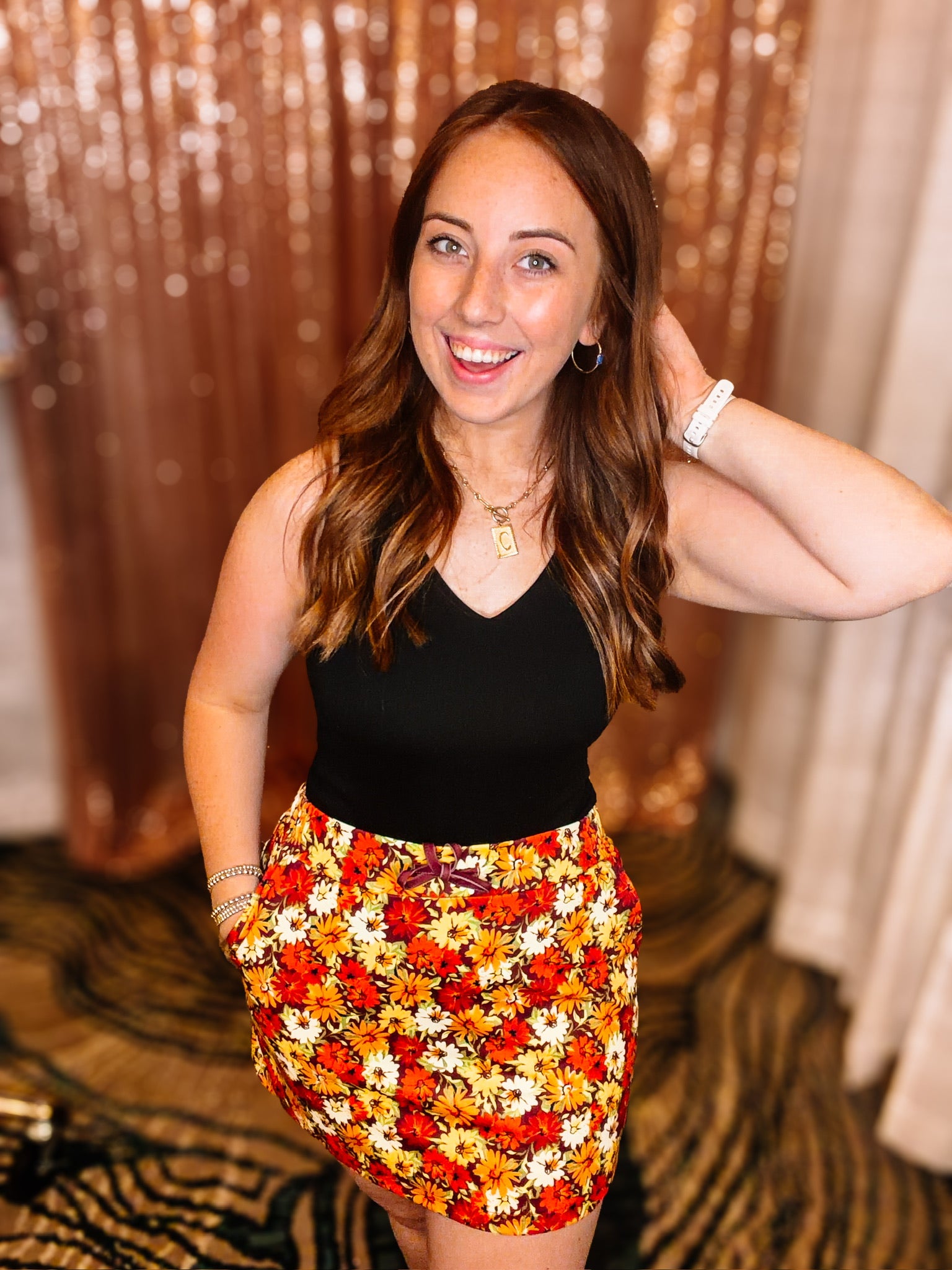 Harvest Blooms Everyday Skort-Skort-Dear Me Southern Boutique, located in DeRidder, Louisiana