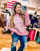 Hayride Hottie Confetti Knit Sweater-Sweaters-Dear Me Southern Boutique, located in DeRidder, Louisiana