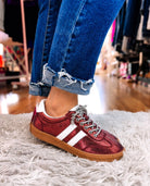 Heads Up Sneakers - Burgundy Metallic-Sneakers-Dear Me Southern Boutique, located in DeRidder, Louisiana