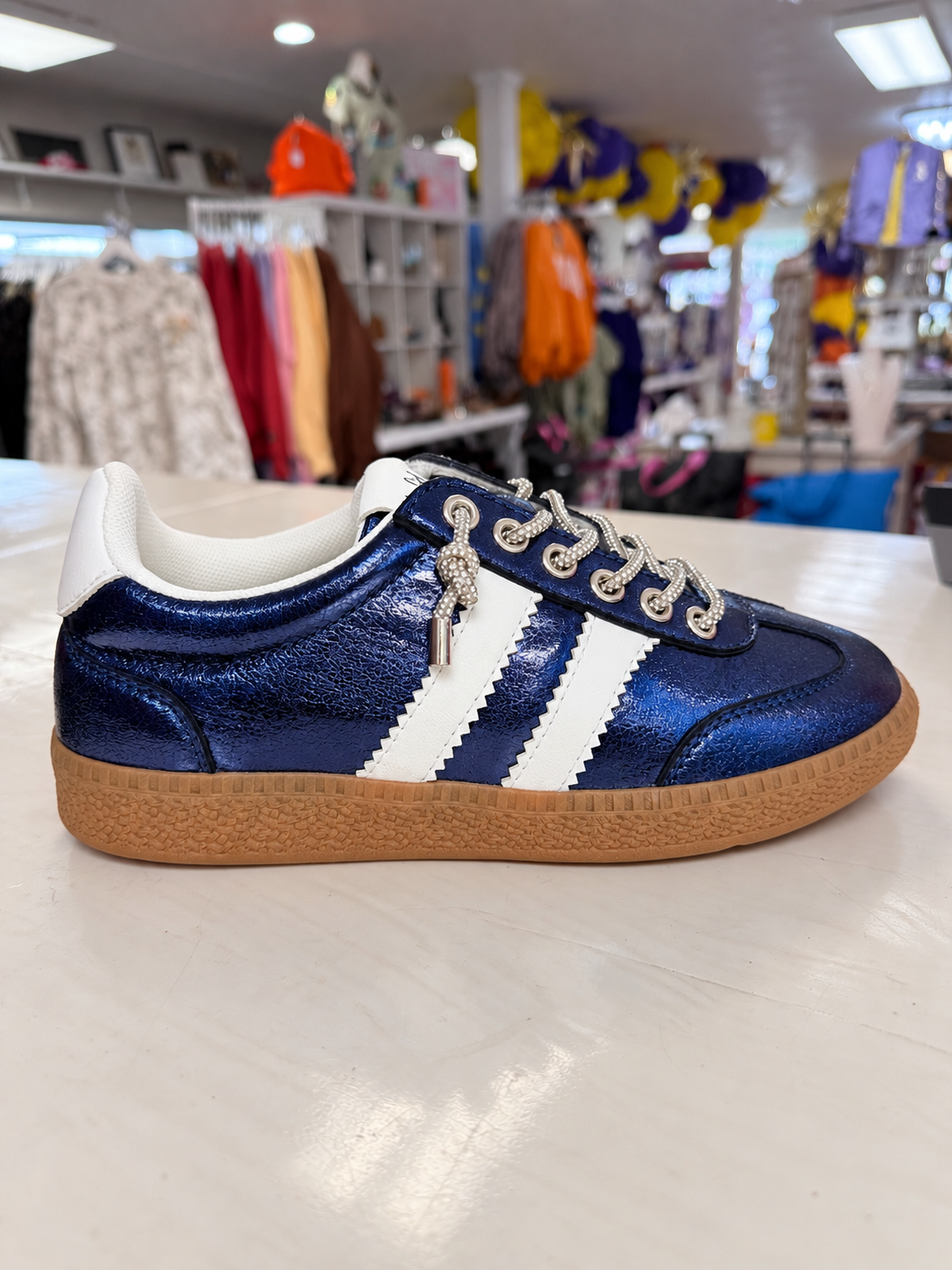 Heads Up Sneakers - Navy Metallic-Shoes-Dear Me Southern Boutique, located in DeRidder, Louisiana