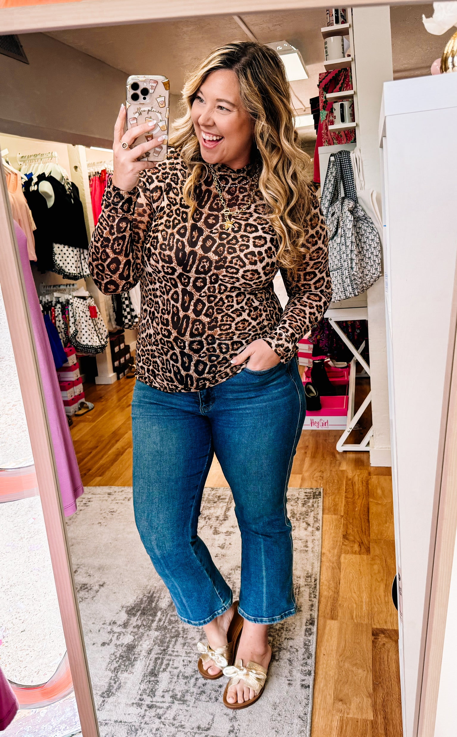 Hear Me Roar Mesh Top-Blouses-Dear Me Southern Boutique, located in DeRidder, Louisiana