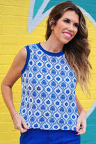 Heatwave Ribbed Tank- Palm Dreams-Top-Dear Me Southern Boutique, located in DeRidder, Louisiana