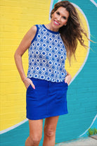 Heatwave Ribbed Tank- Palm Dreams-Top-Dear Me Southern Boutique, located in DeRidder, Louisiana