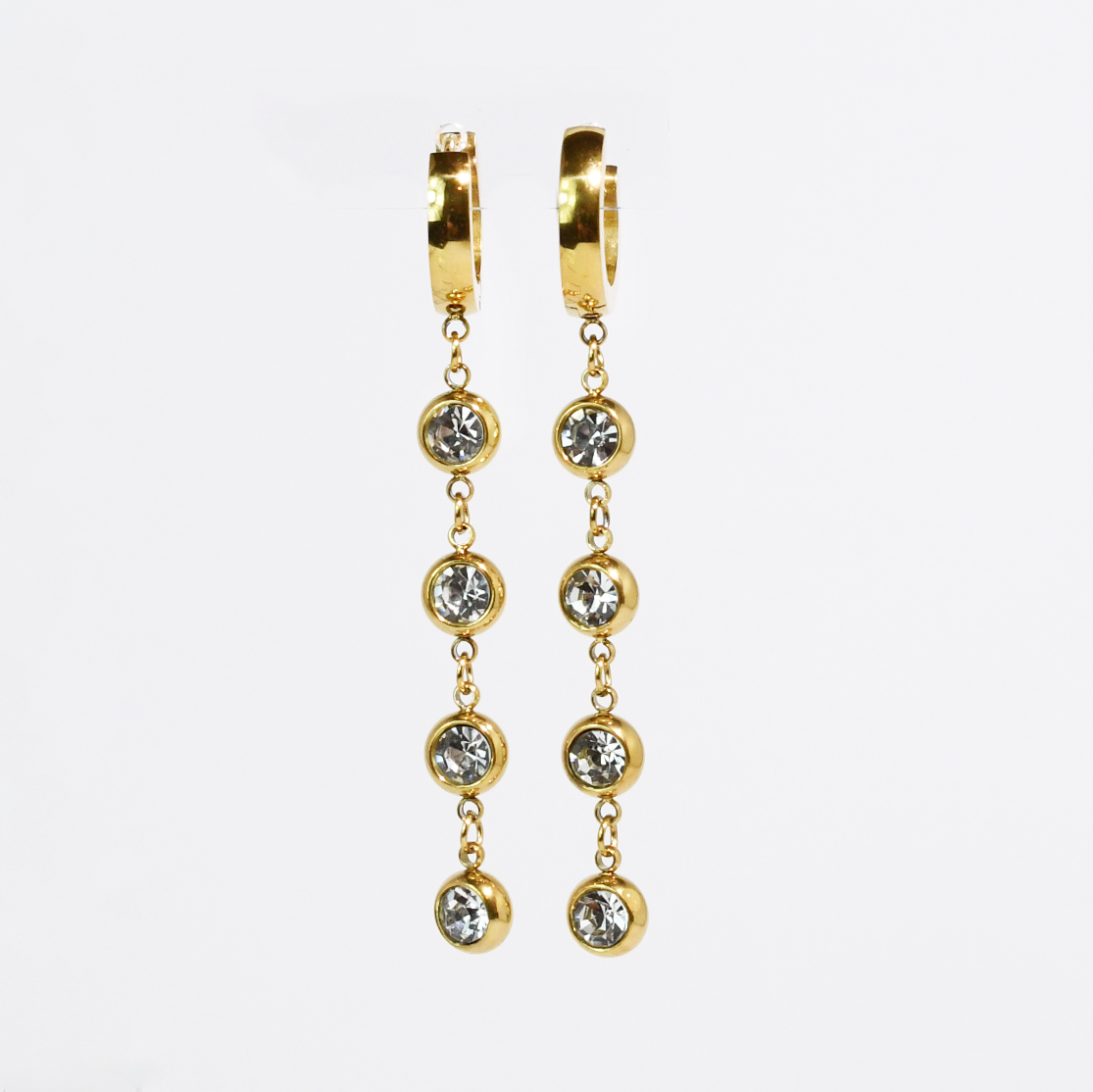 Heavens Drop Huggie Earrings-Jewelry - Earrings-Dear Me Southern Boutique, located in DeRidder, Louisiana
