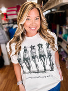 Hell's Coming With Me Bougie Rhinestone Tee-Dear Me Southern Boutique, located in DeRidder, Louisiana