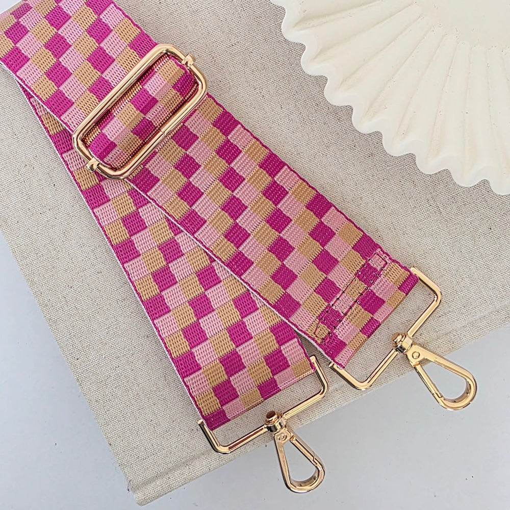 Hendrix Checkered Guitar Bag Strap-Straps-Dear Me Southern Boutique, located in DeRidder, Louisiana