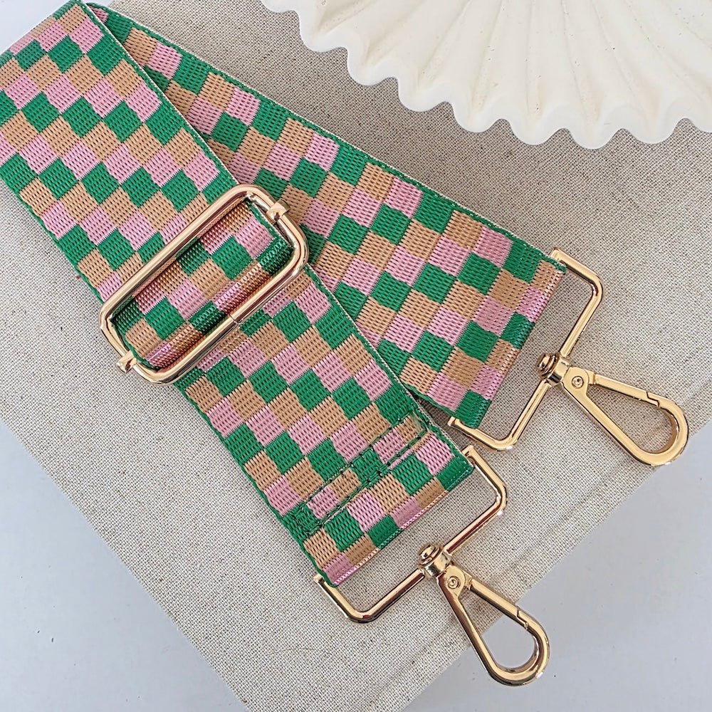 Hendrix Checkered Guitar Bag Strap-Straps-Dear Me Southern Boutique, located in DeRidder, Louisiana