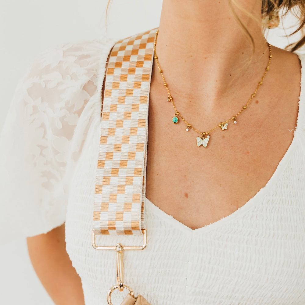 Hendrix Checkered Guitar Bag Strap-Straps-Dear Me Southern Boutique, located in DeRidder, Louisiana