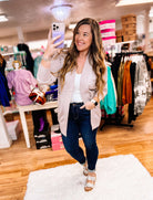 High Pocket Cardigan Ash-Cardigans-Dear Me Southern Boutique, located in DeRidder, Louisiana