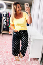 Hocus Pocus Black Polka Dot Jeans-Jeans-Dear Me Southern Boutique, located in DeRidder, Louisiana