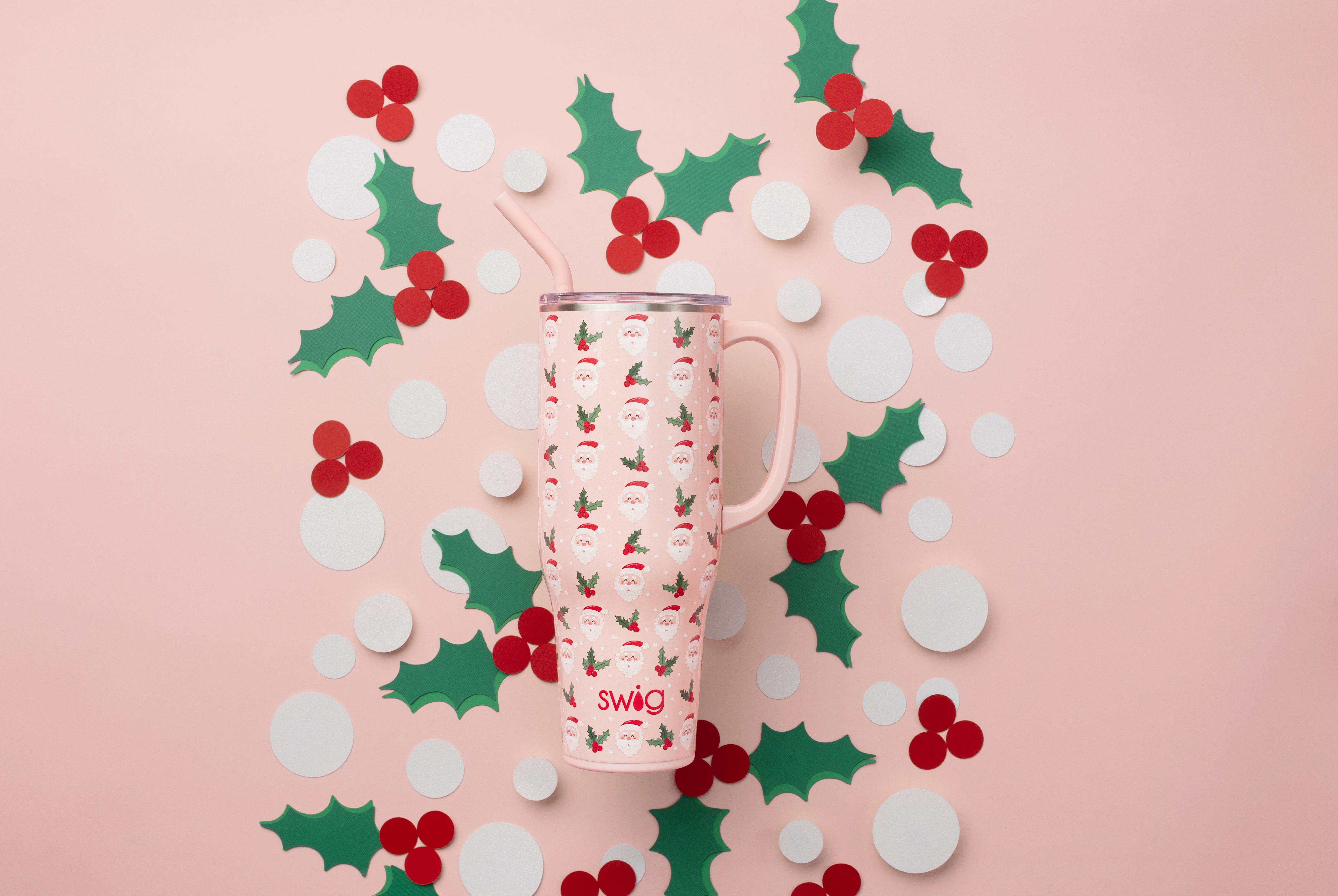 Holly Jolly Swig Mega Mug-Mega Mugs-Dear Me Southern Boutique, located in DeRidder, Louisiana