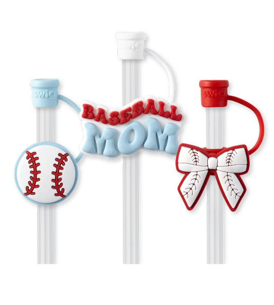 Home Run Swig Straw Topper Set-Drinkwear-Dear Me Southern Boutique, located in DeRidder, Louisiana