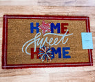 Home Sweet Home Patriotic Doormat-Door Mats-Dear Me Southern Boutique, located in DeRidder, Louisiana