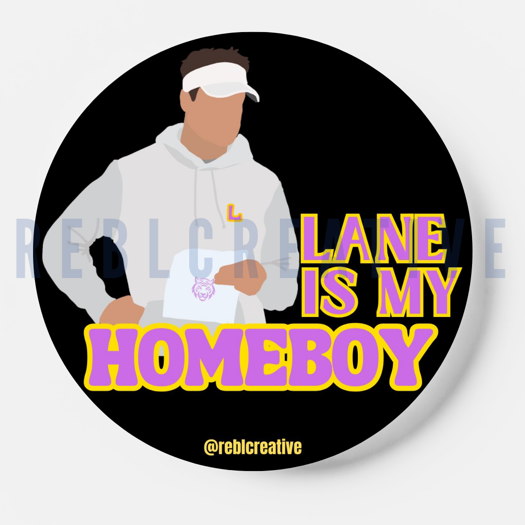 Homeboy - Lane - Game Day Button 3”-Dear Me Southern Boutique, located in DeRidder, Louisiana