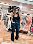 Honky Tonk Hottie Judy Blue Flares-Jeans-Dear Me Southern Boutique, located in DeRidder, Louisiana