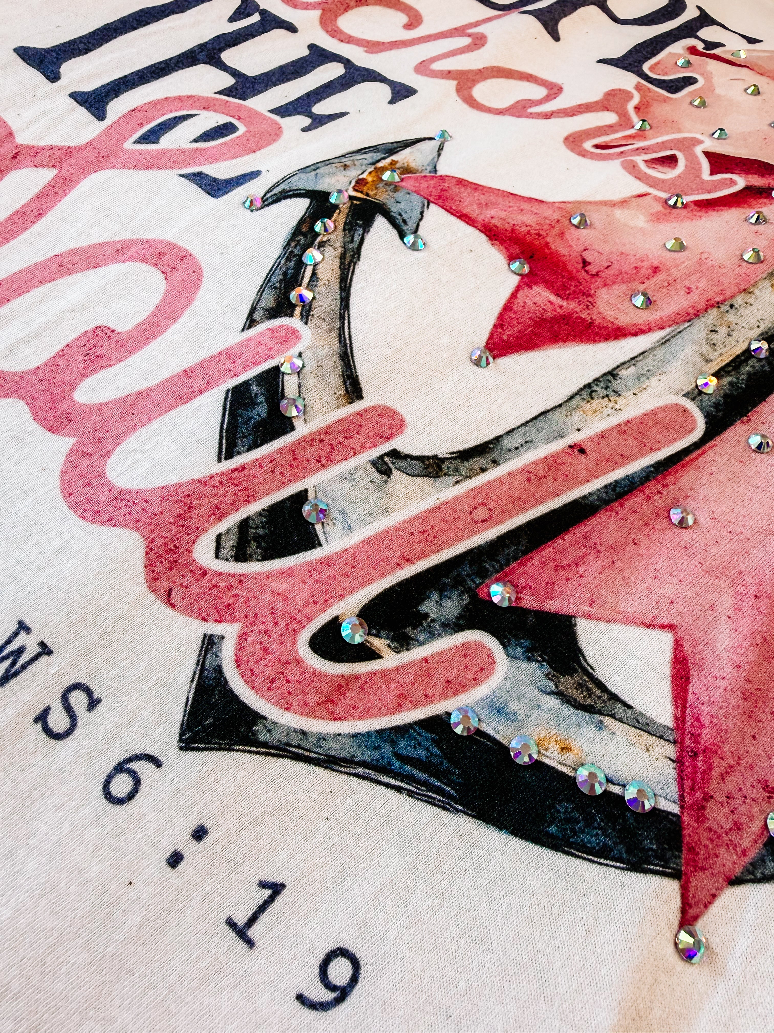 Hope Anchors The Soul Bougie Rhinestone Tee-Dear Me Southern Boutique, located in DeRidder, Louisiana