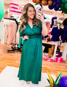 Hot Mom Summer Maxi Dress - Hunter Green-Maxi Dresses-Dear Me Southern Boutique, located in DeRidder, Louisiana