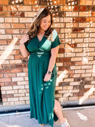 Hot Mom Summer Maxi Dress - Hunter Green-Maxi Dresses-Dear Me Southern Boutique, located in DeRidder, Louisiana