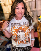 Howdy Halloween Bougie Rhinestone Tee-Graphic Tees-Dear Me Southern Boutique, located in DeRidder, Louisiana