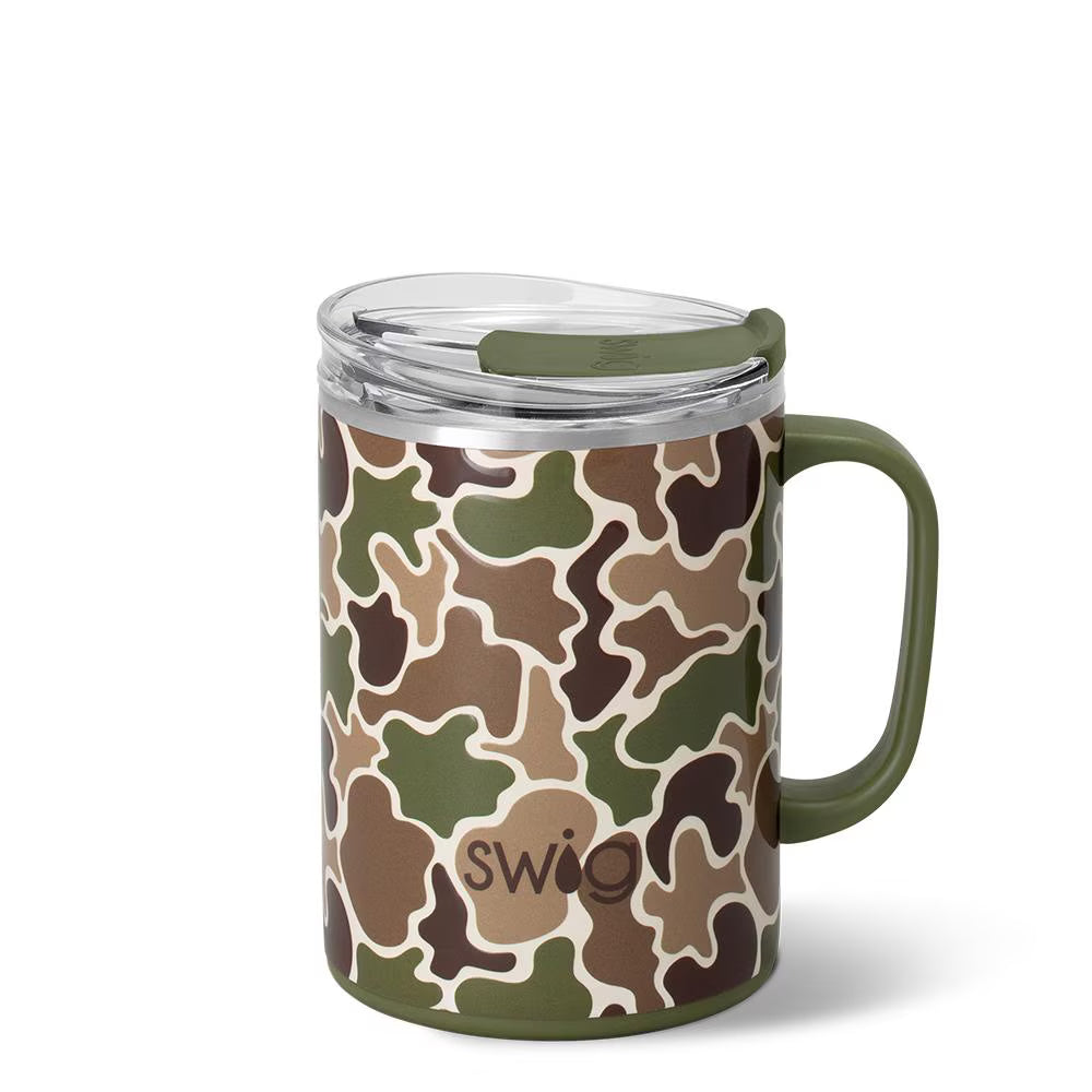 Hunting Camo Large Camper Mug 24oz-Drinkwear-Dear Me Southern Boutique, located in DeRidder, Louisiana