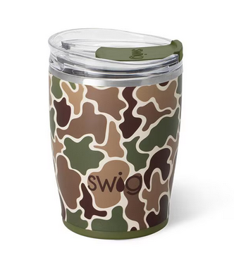 Hunting Camo Swig 12oz Tumbler-Wine + Cocktails-Dear Me Southern Boutique, located in DeRidder, Louisiana