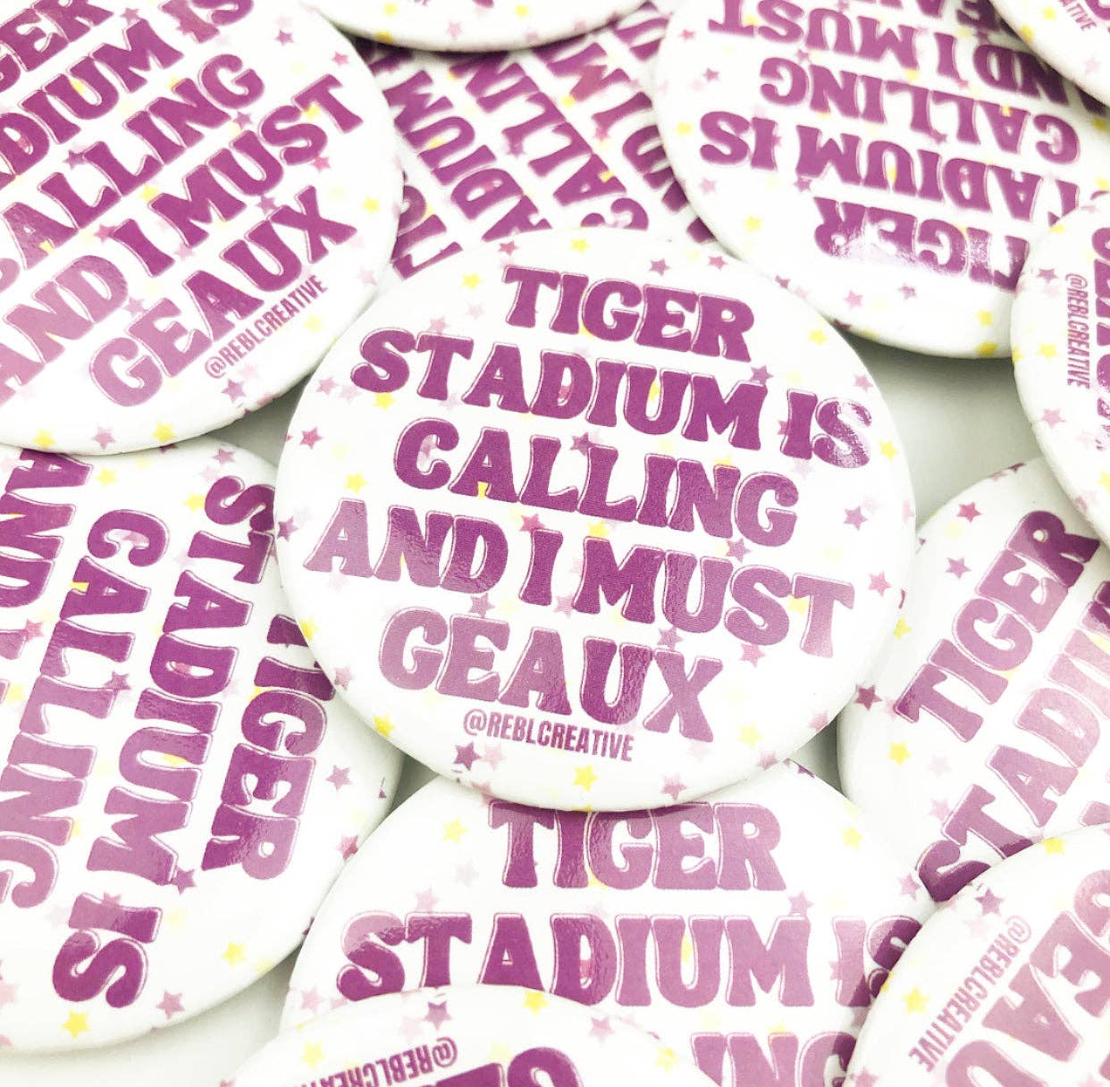 I Must Geaux - Game Day Button-Dear Me Southern Boutique, located in DeRidder, Louisiana