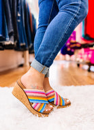 Corkys Peace Out Wedges - Multi-Wedges-Dear Me Southern Boutique, located in DeRidder, Louisiana