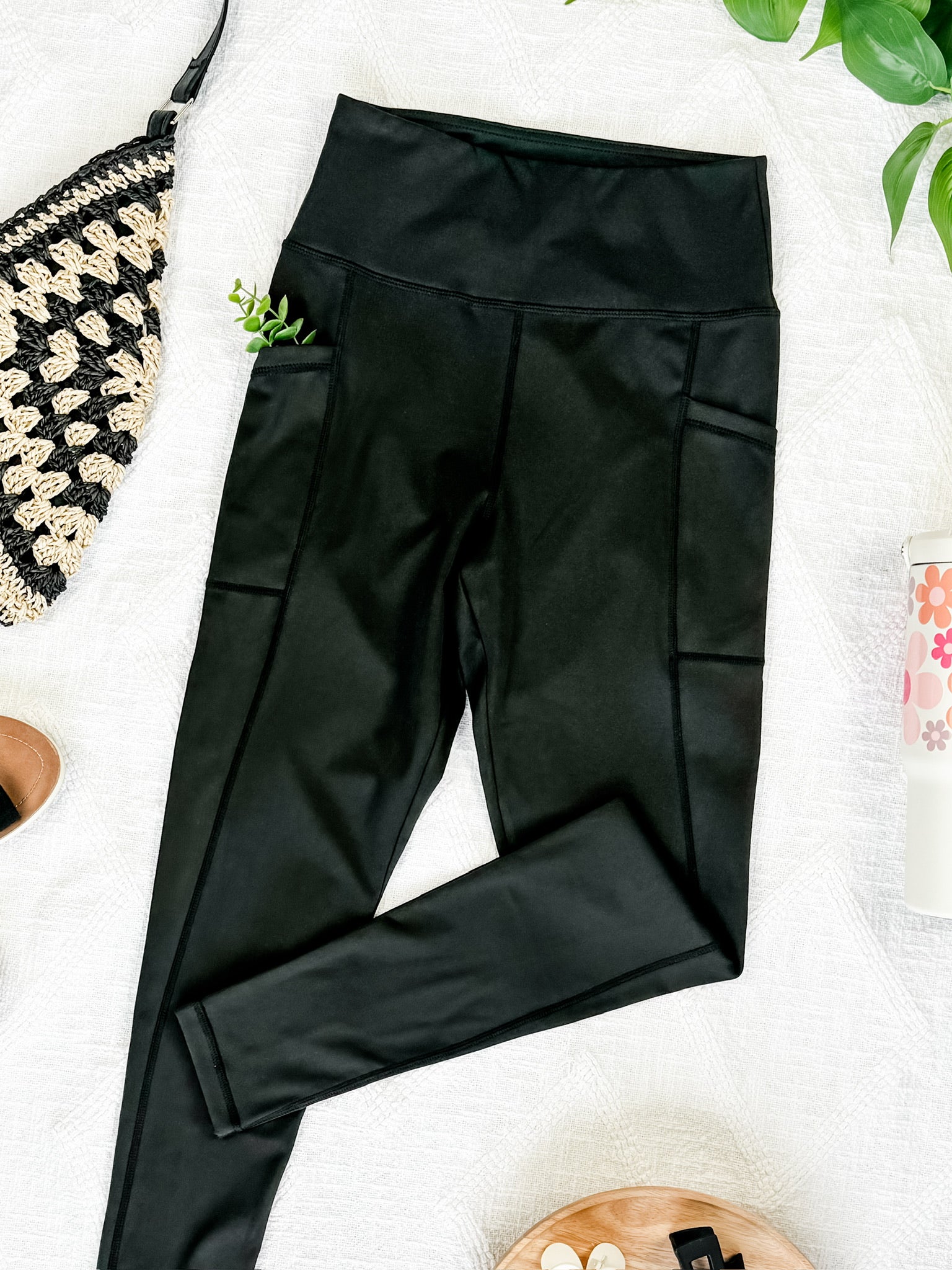 IN STOCK Athleisure Leggings - Black-Leggings-Dear Me Southern Boutique, located in DeRidder, Louisiana