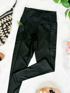 IN STOCK Athleisure Leggings - Black-Leggings-Dear Me Southern Boutique, located in DeRidder, Louisiana