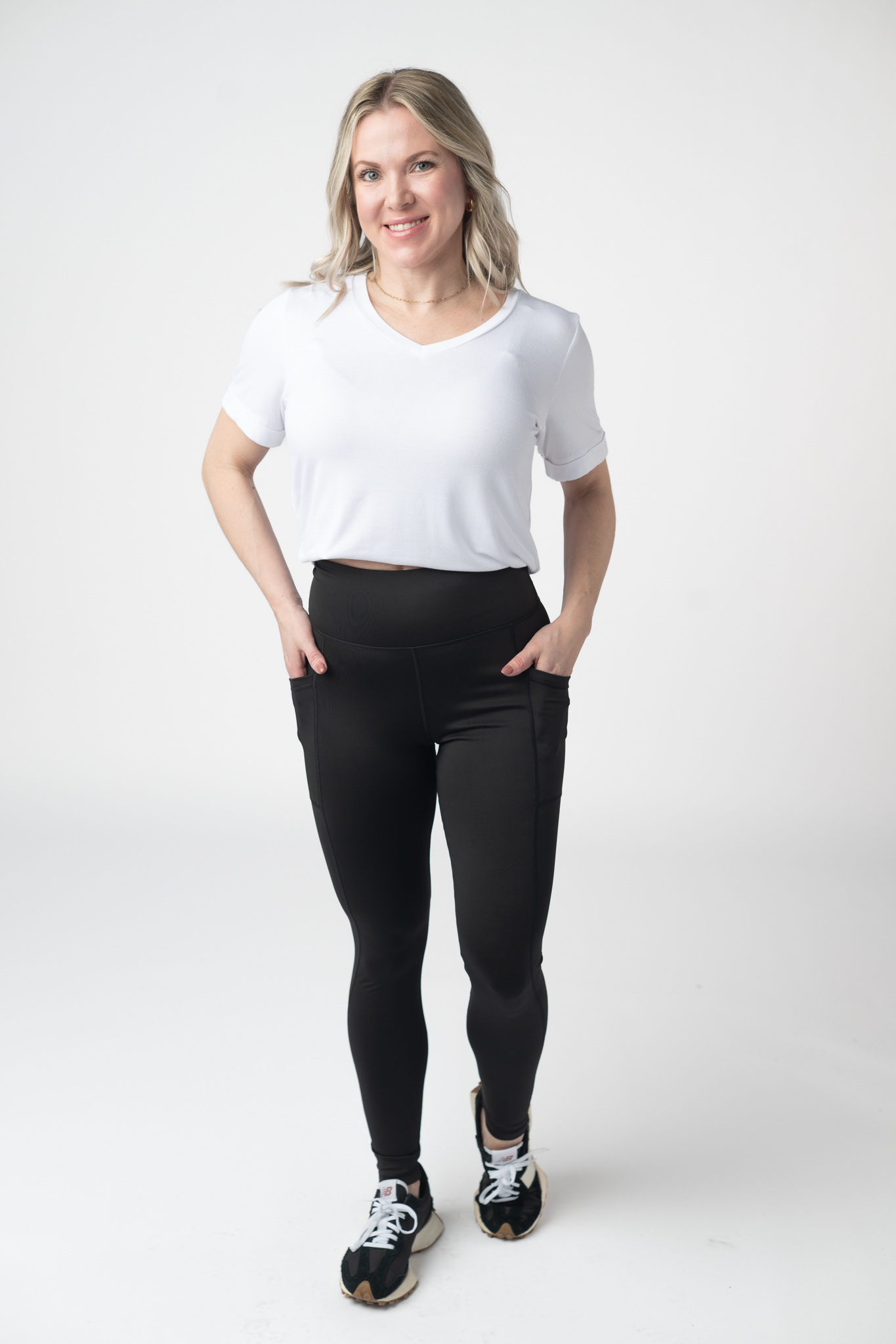 IN STOCK Athleisure Leggings - Black-Leggings-Dear Me Southern Boutique, located in DeRidder, Louisiana