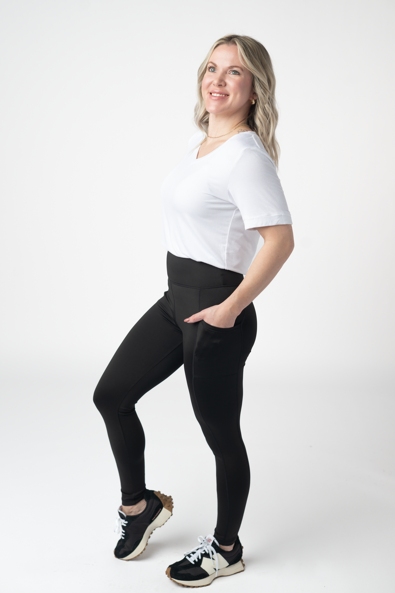 IN STOCK Athleisure Leggings - Black-Leggings-Dear Me Southern Boutique, located in DeRidder, Louisiana