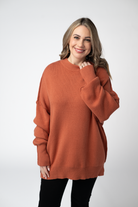 IN STOCK Aurora Cozy Sweater - Pumpkin Spice-Sweater-Dear Me Southern Boutique, located in DeRidder, Louisiana